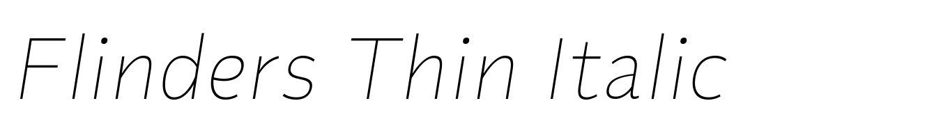 Flinders Thin Italic